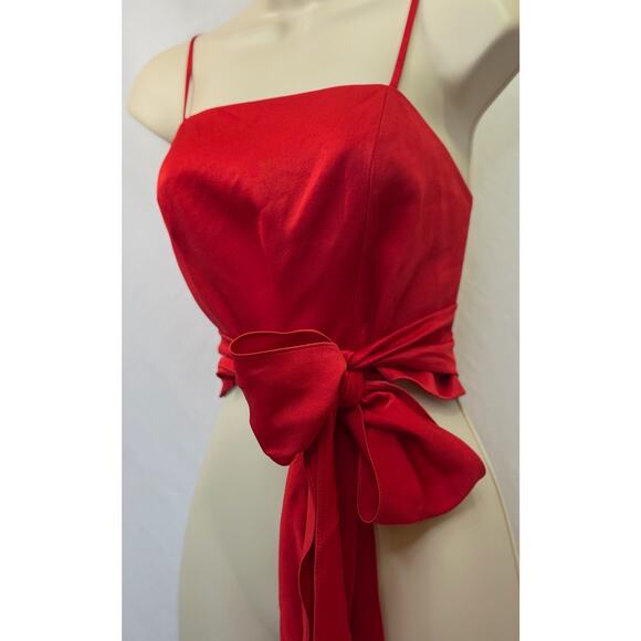 🔥 Ramy Brook Red Wrap Corset Top Sz 6 | Holiday Baddie Energy 💋 NWT - Picture 4 of 15